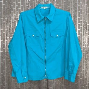 Indigo Soul zipper blouse